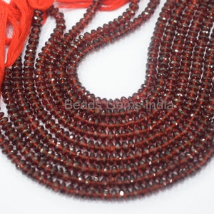 Mozambique Garnet Rondelle Beads , Mozambique Garnet Faceted Beads , Sold By Strand , 5.75 mm , 9", BL-4BGI677