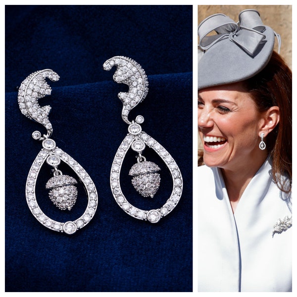 Acorn Bridal Earrings, Kate Middleton, The Princess of Wales Royal wedding earrings