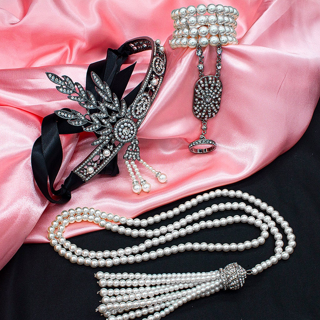 Flapper Great Gatsby Accessories Set Roaring 1920s Dress up Fancy Dress  Party Christmas Party 1920s Wedding 