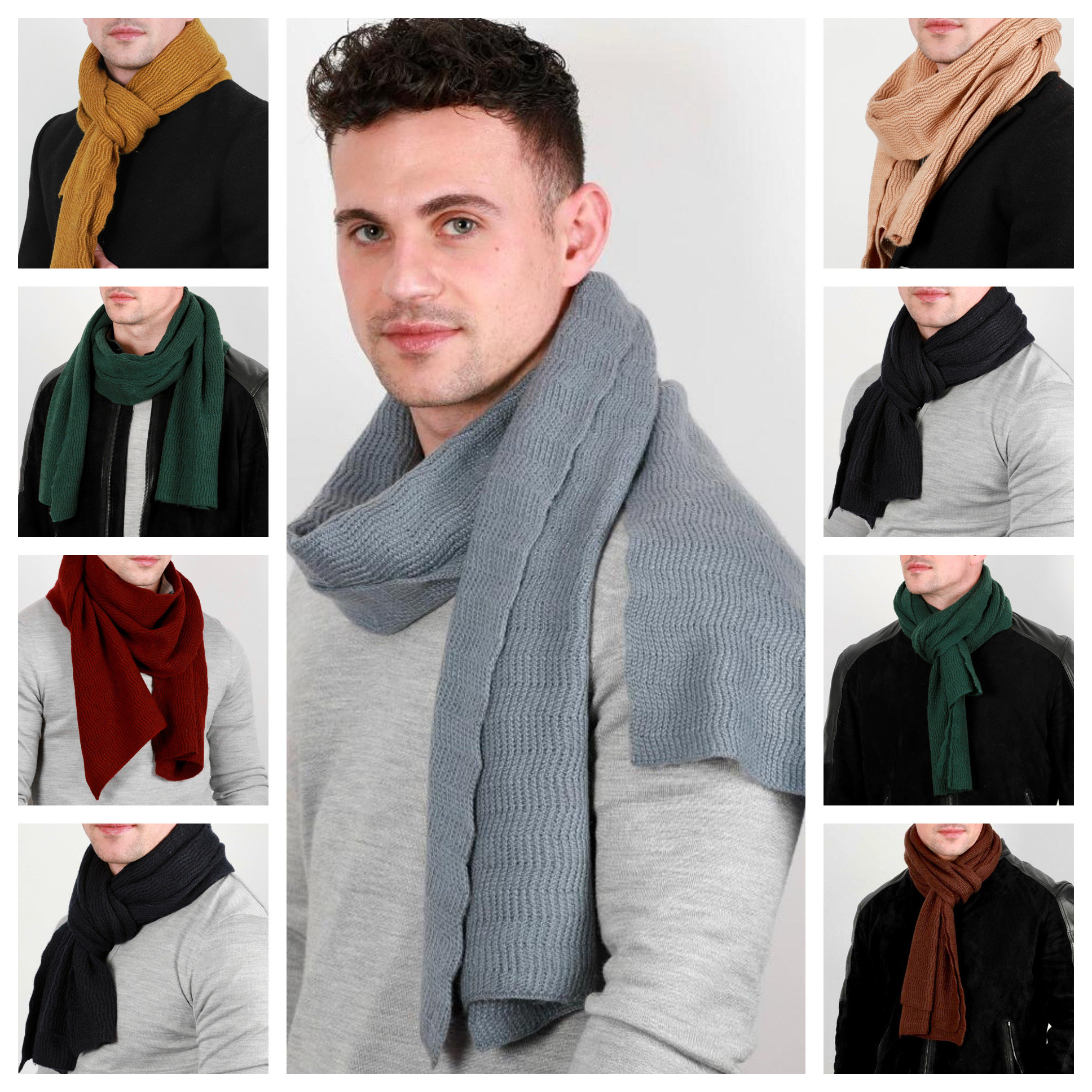 100% Pure Luxury Knit Lightweight Warm with Silk Storage Bag Ultra Soft Cara Cashmere Scarf for Men 