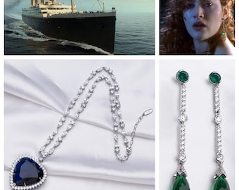 Collana Titanic, Cuore dell'Oceano, Regalo di Natale per lei, Regalo Collana Titanic, Cuore dell'Oceano, Regalo di Natale per lei, Regalo
