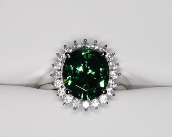 Jeulia Anello Di Fidanzamento Eternity In Argento Sterling 925 Con Zirconi Taglio Principessa | Vera Gioielleria Per Donna, 56 (17,7mm) - 3