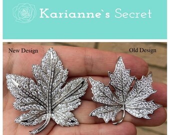 Broche Feuille D'érable Inspirée Bijoux Royaux - Strass Ad Star CZ, Neuf Avec étiquettes Adastra
