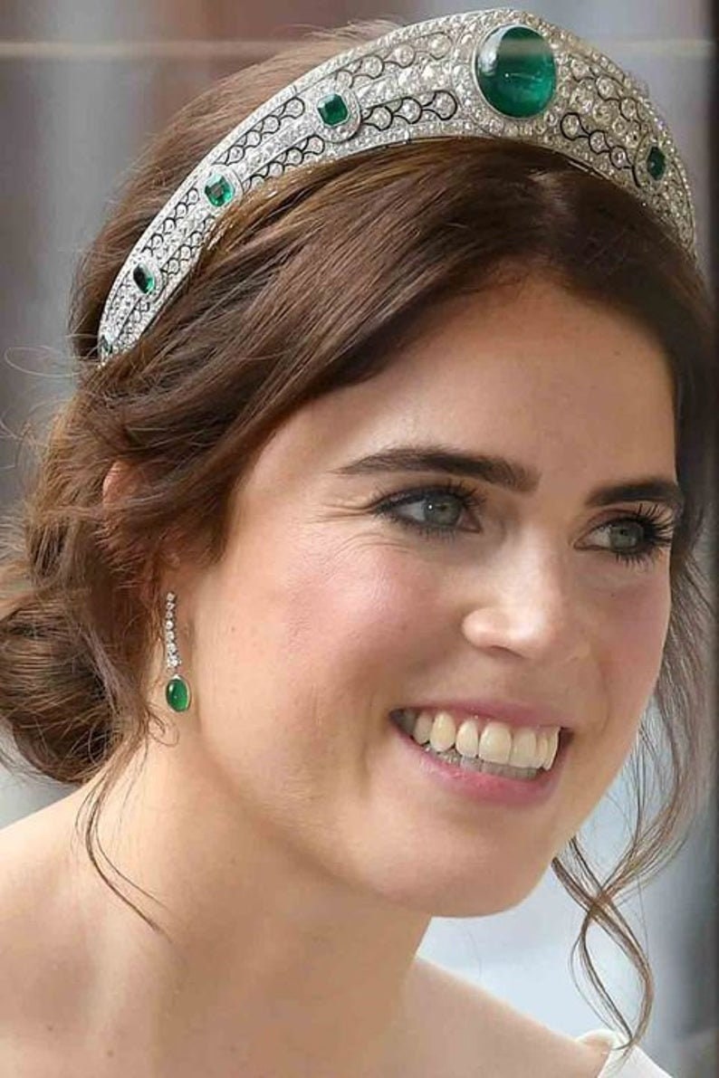 Bridal Tiara Princess Eugenie the Greville Emerald Kokoshnik Etsy UK