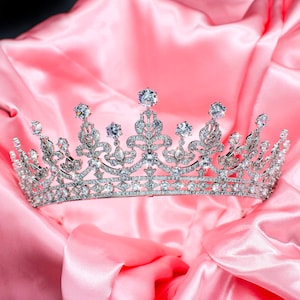 Full Size Strathmore Rose Tiara, Swarovski Crystal Tiara