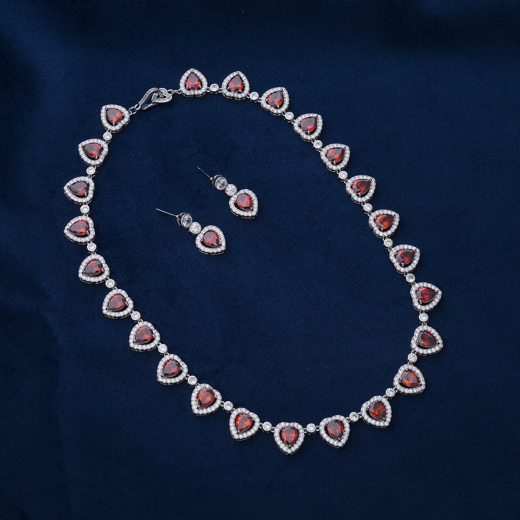 Set Collana Con Orecchini In Argento 925 E Moissanite | PLF Styling - Foto 2