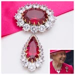 Red Ruby Brooch