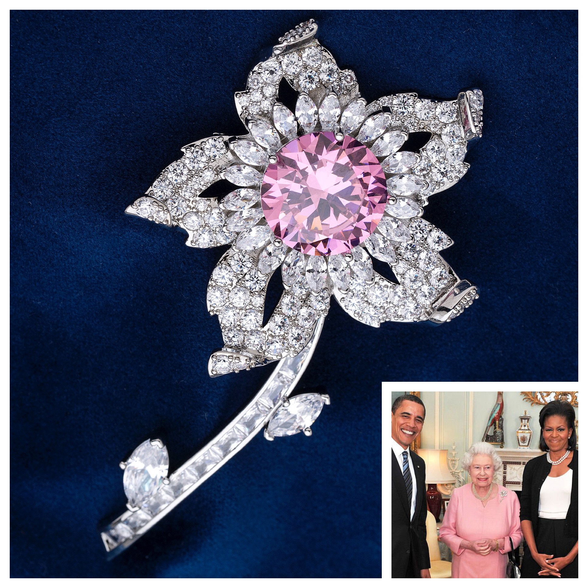 Queen Elizabeth's Williamson Jonquil Flower Brooch Reproduction