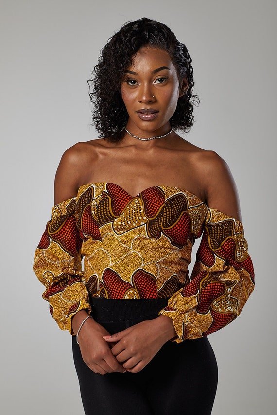 off shoulder kitenge tops