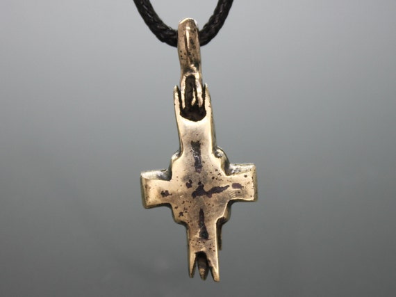 Ancient Medieval Cross Reliquary Pendant / Crusade
