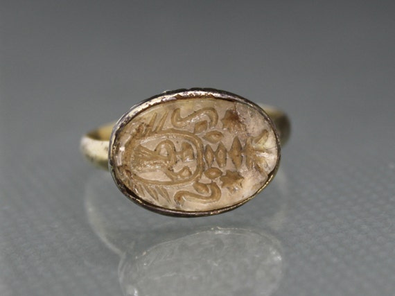 Ancient Medieval Ring Seal. Medieval jewelry. Anci