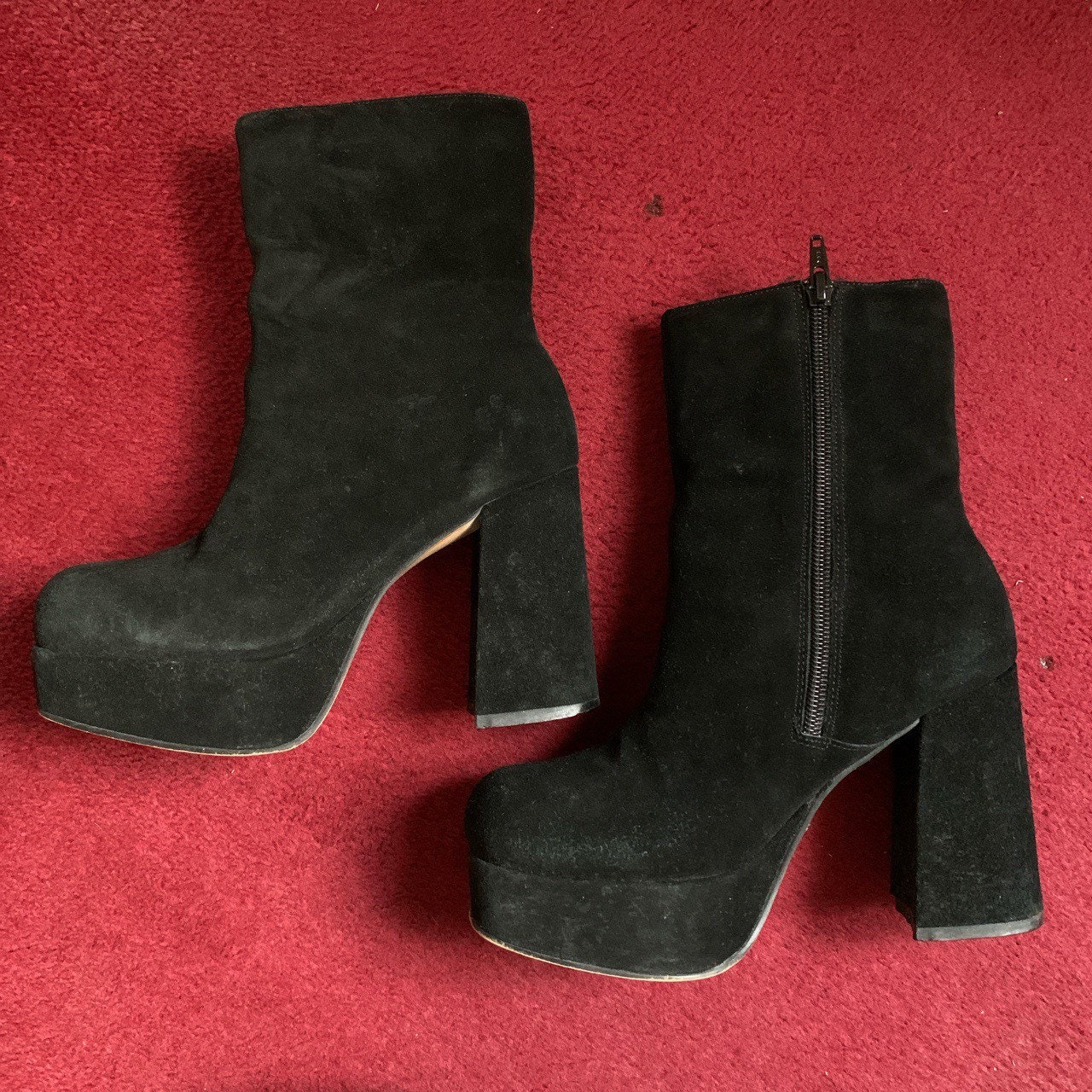 90s black platform boots