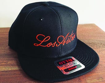 Los Astros Embroidered Snapback Hat, Baseball Game Day Apparel, Houston Fan Merch