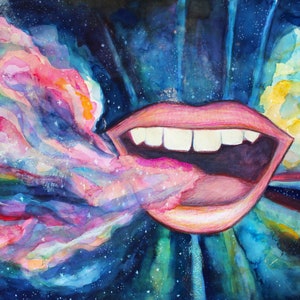 Stellar Mouth Art Print