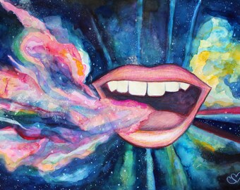 Stellar Mouth Art Print