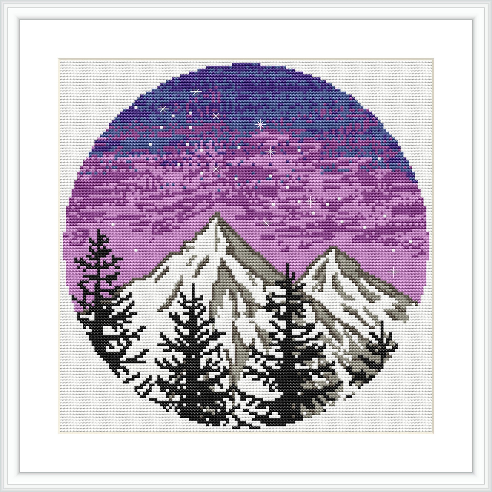 Mountain Cross Stitch Pattern easy counted cross stitch | Etsy