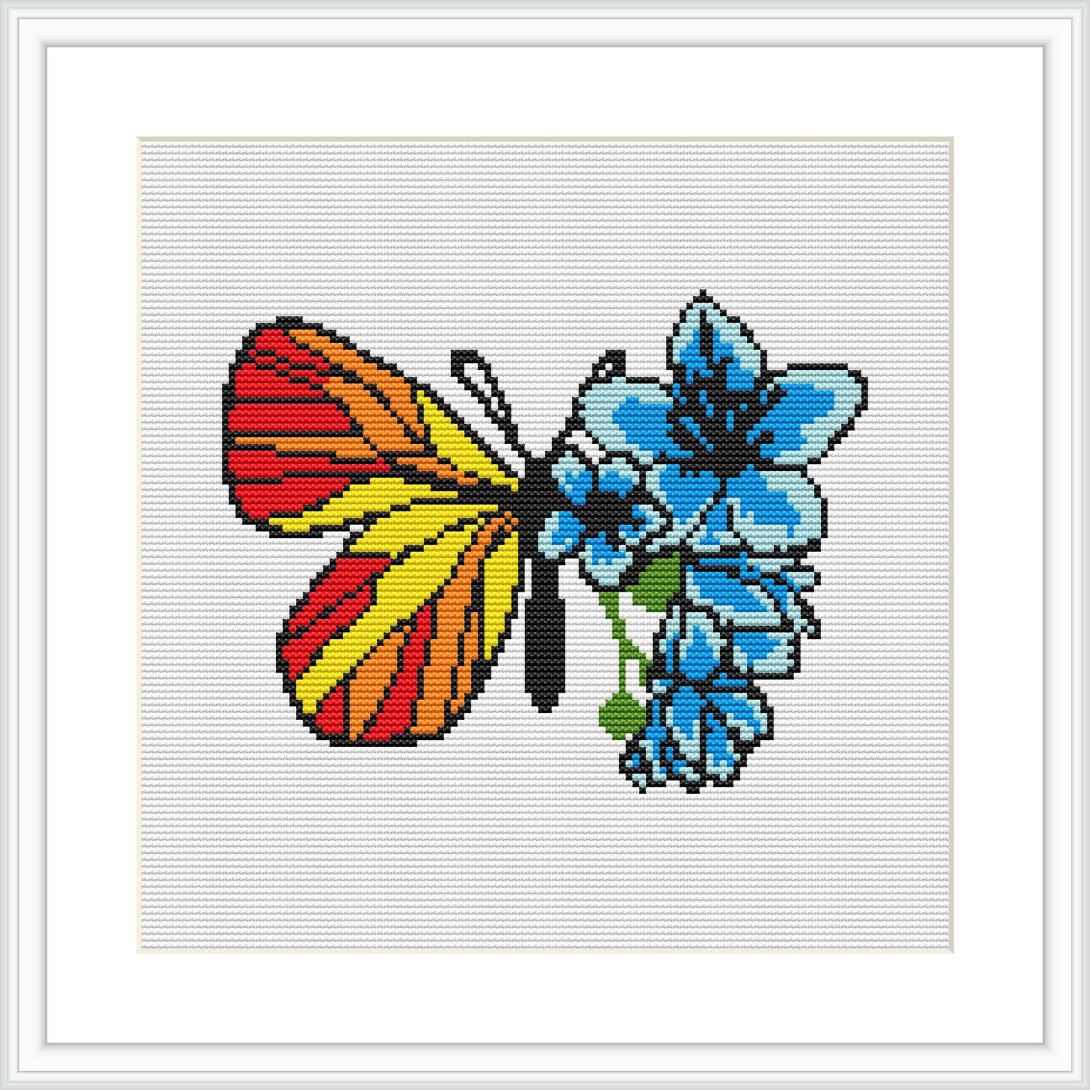 Butterflies Cross Stitch Pattern easy counted cross stitch Etsy