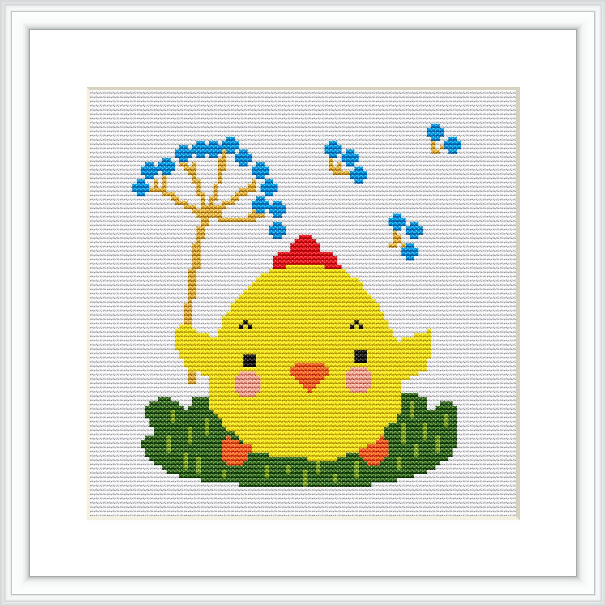 Easter Cross Stitch Pattern PDF chick cross stitch pattern Etsy