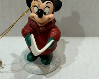 Vintage Minnie Mouse 3” Tall Ceramic Ornament