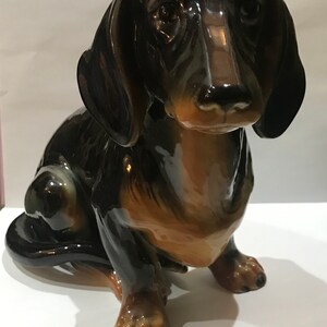Vintage Vienna Austria Keramos Porcelain Dachshund Dog