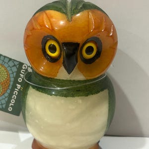 Vintage Italian Alabaster Owl Paperweight