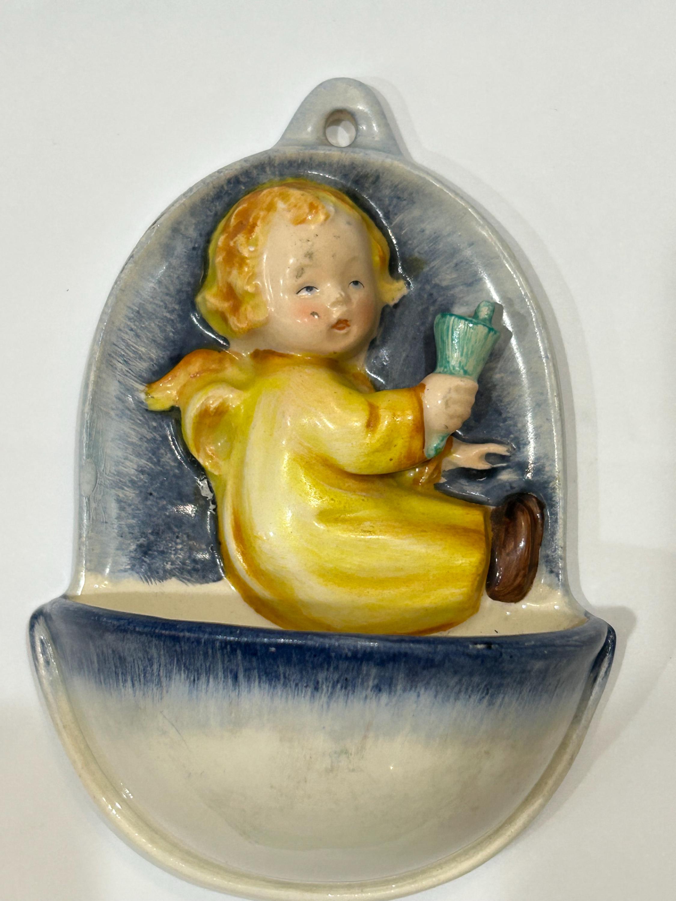 Vintage Ceramic Goebel Spotl Holy Water Holder Dispenser Germany
