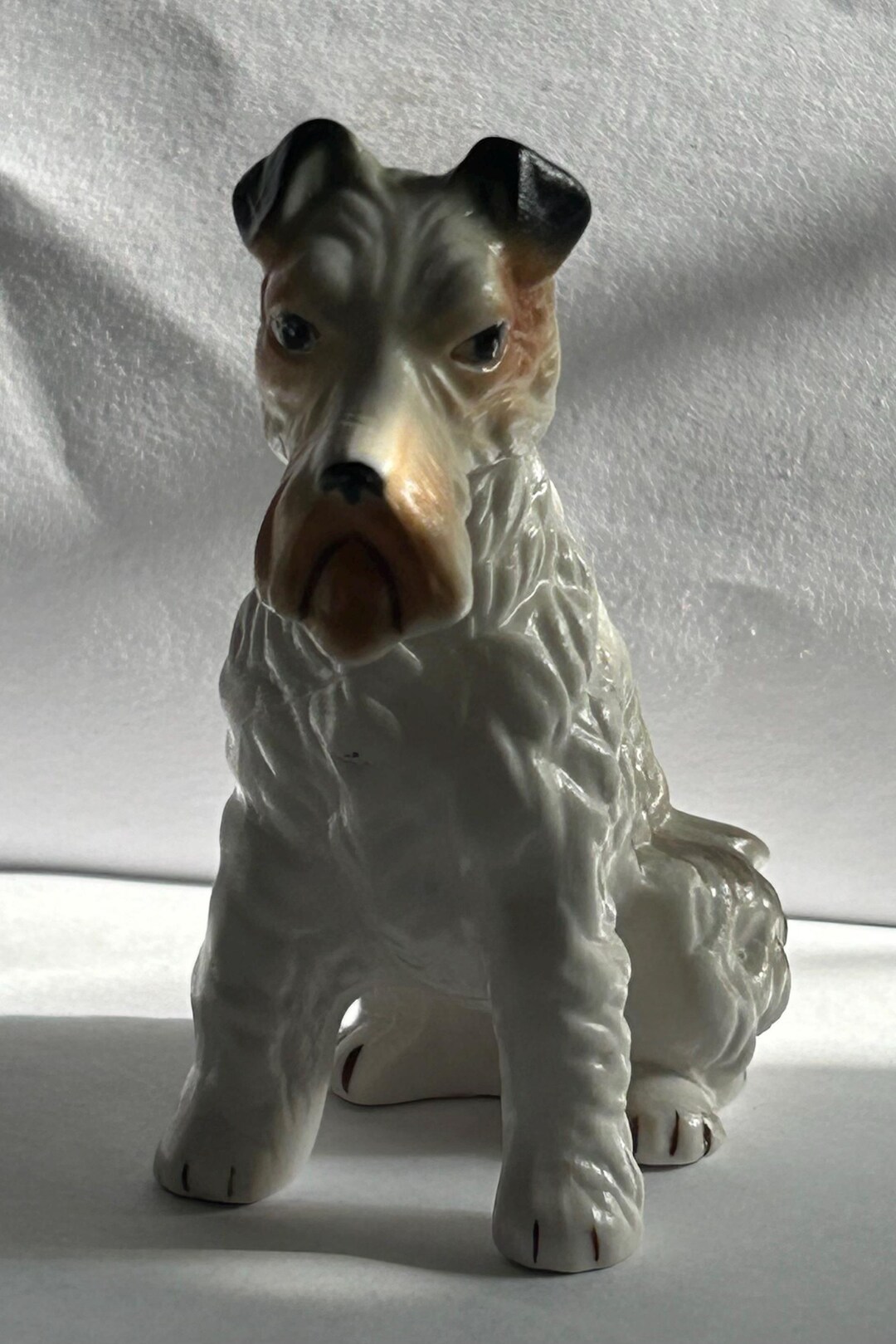 Vintage Ceramic Wire Fox Terrier Lefton 3.5” Figurine Schnauzer - Etsy