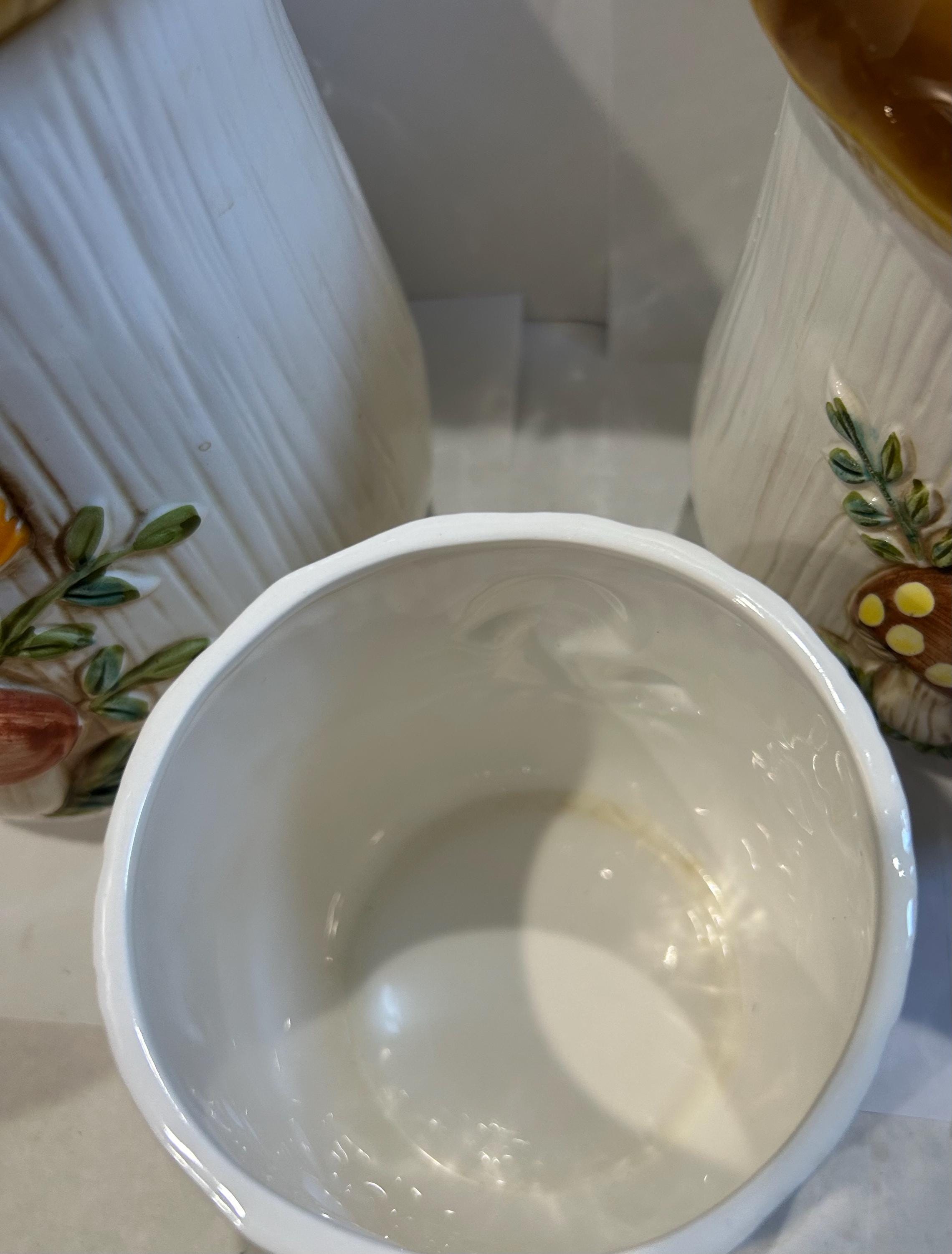 Vintage Ceramic 3 Piece Mushroom Canister Sears Roebuck Set - Etsy