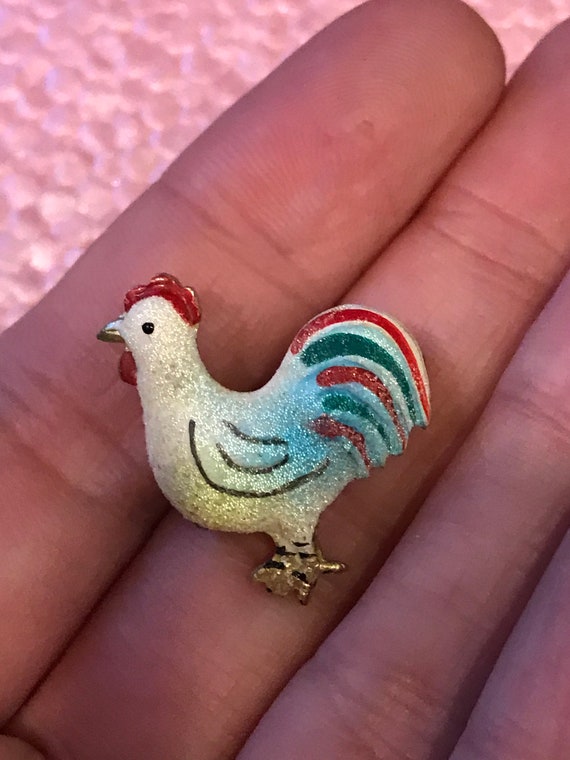 Vintage 1960s Rooster Pin - image 1