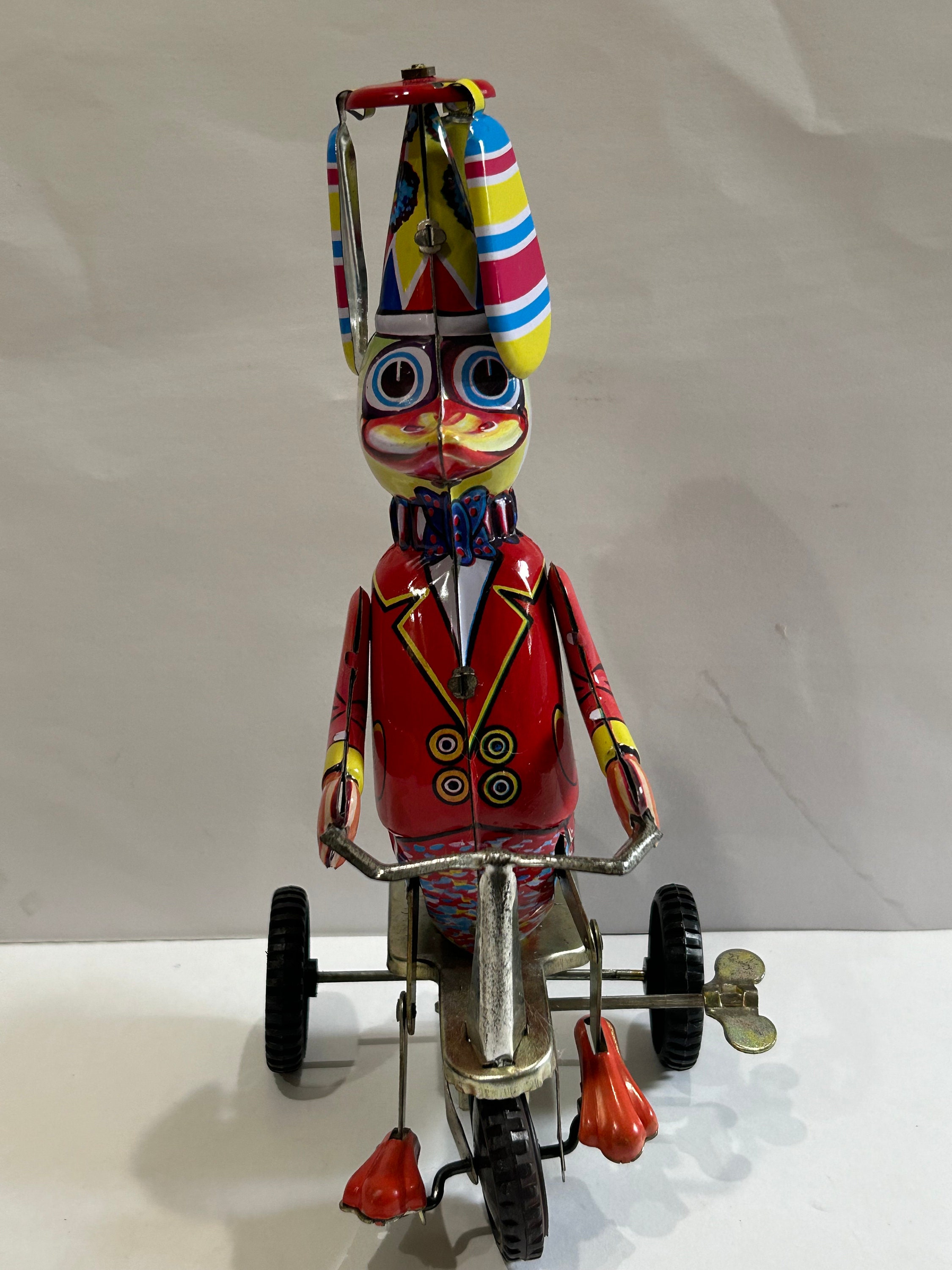 Schylling Tin Wind up Duck on Tricycle Working Vintage Toy