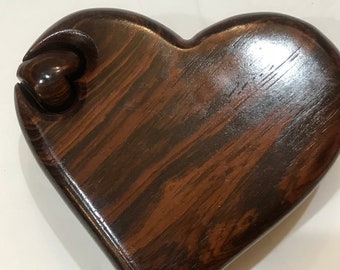 Vintage Wooden Heart Puzzle Trinket Box Richard Rothbard