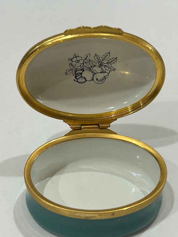 Vintage Porcelain Halcyon Days Enamel Trinket Box - Etsy
