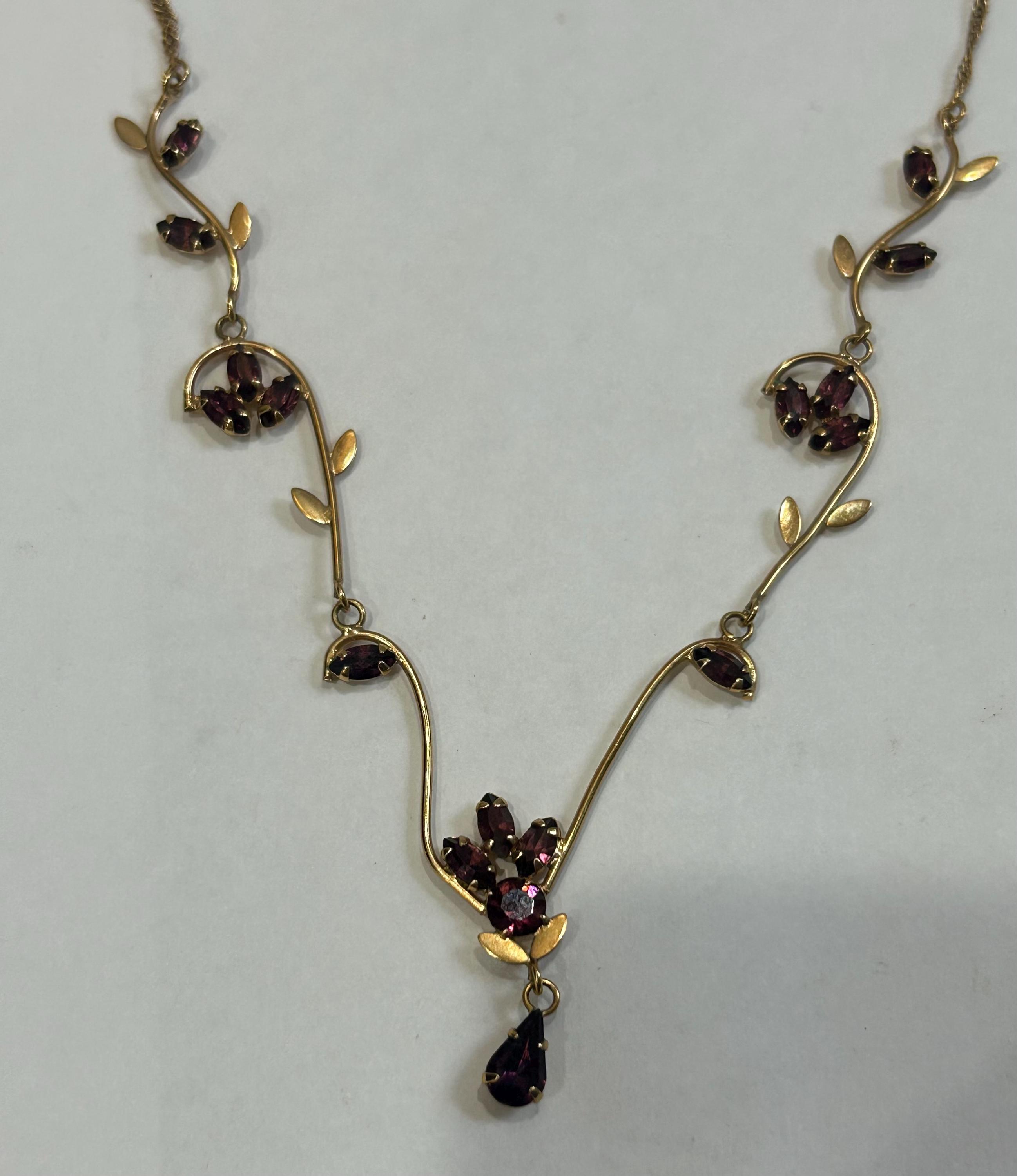 Vintage Vermeil Joias Vizzon Amethyst 17” Necklace - Etsy