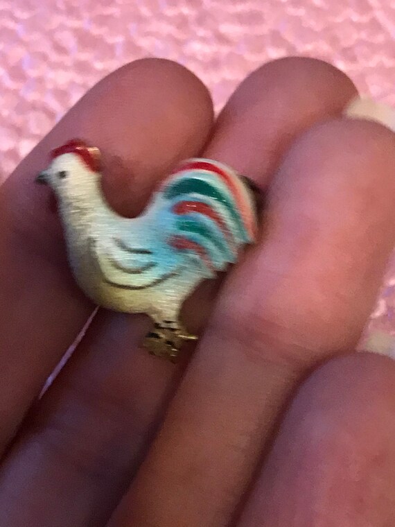 Vintage 1960s Rooster Pin - image 5