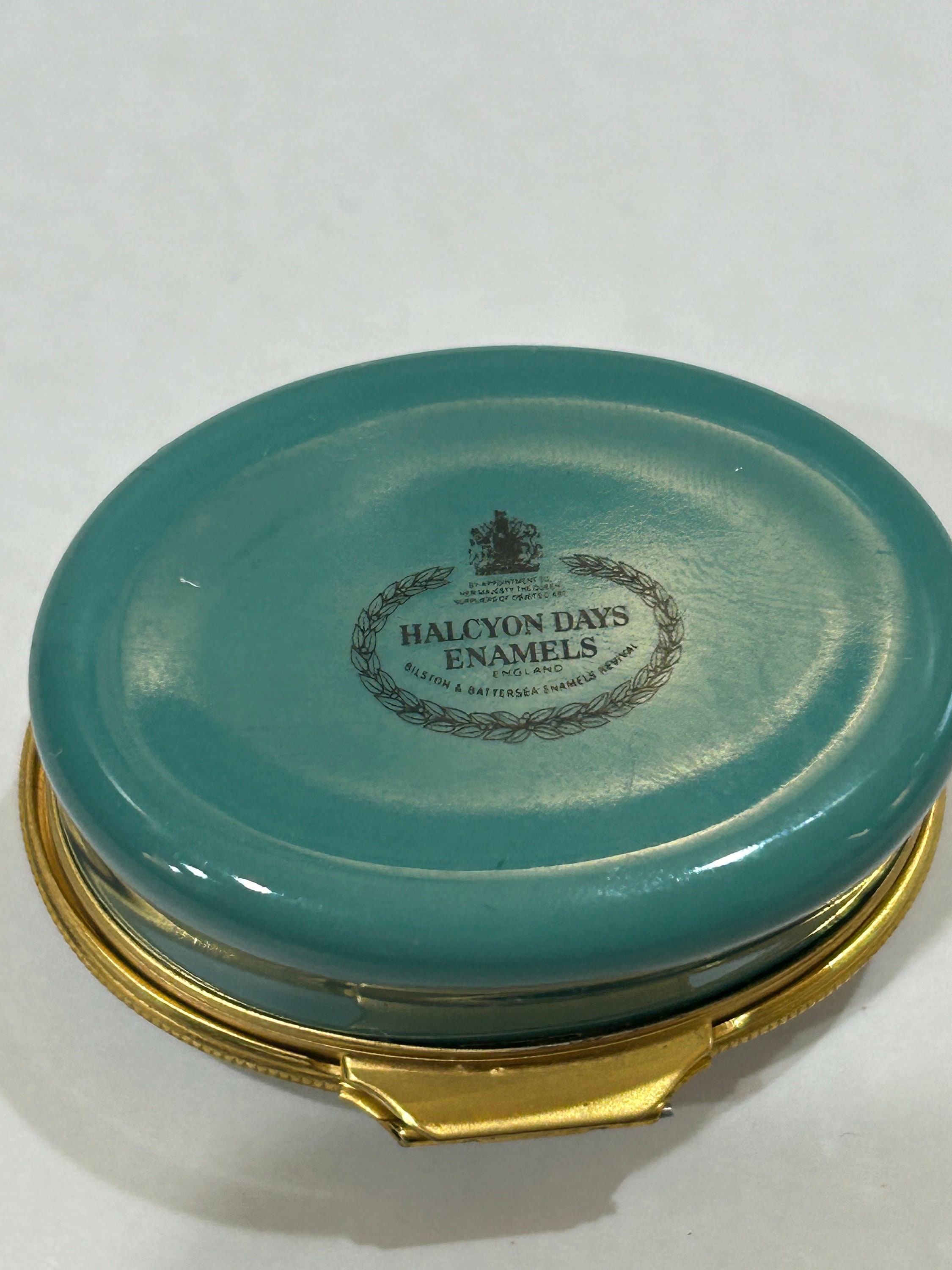Vintage Porcelain Halcyon Days Enamel Trinket Box - Etsy
