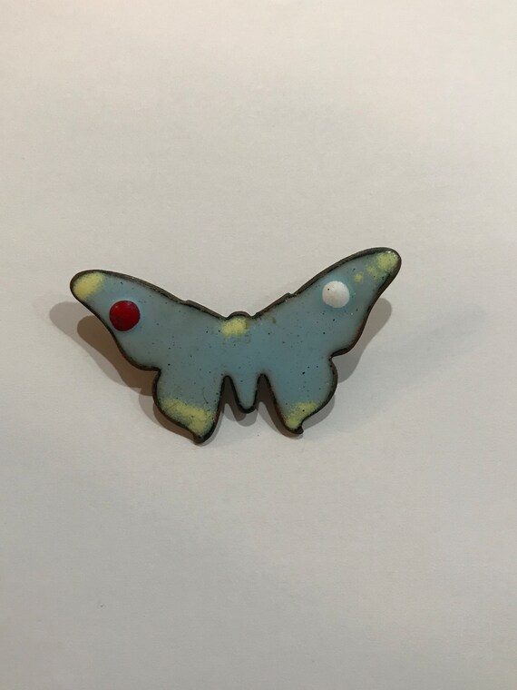 Enamel Butterfly Brooch Pin With Rhinestones – Sparkly Accessory For Jackets, Hats & Bags