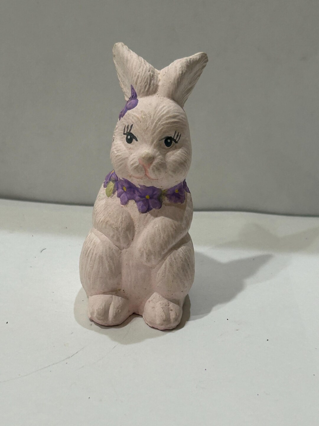 Pink Rabbit Ceramic Tree Vintage Ceramic Handpainted Blush Pink Bunny Rabbit 3” Decor Figure - Etsy