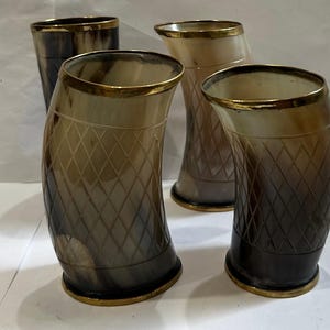 Vintage Viking Drinking Cups Tumbler Goblet Tankard Mead Medieval Set of 4