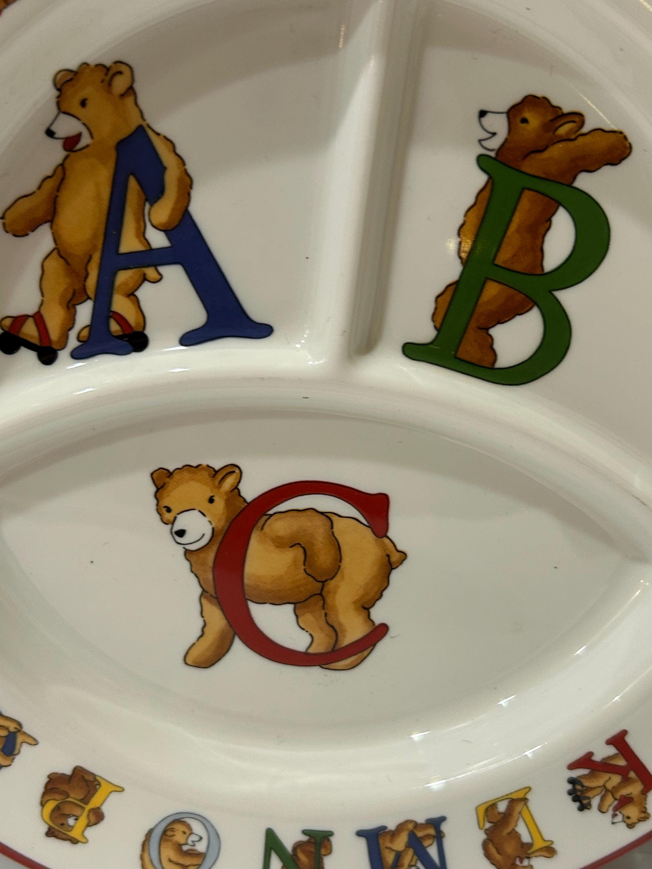 Vintage Ceramic Alphabet Bears 1994 Tiffany & Co Plate 8.5” Plate