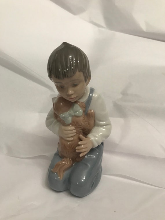 Vintage Nao Boy With Dog by Lladro Figurine 01127 - Etsy