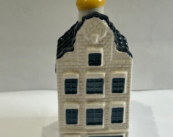 KLM Blue Delft's BOLS Amsterdam 1575 Canal House Lot Set of 8. S4