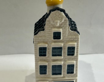 Vintage #72 Ceramic BOLS Amsterdam KLM Blue Dolft’s Ceramic Mini House Beige & Blue