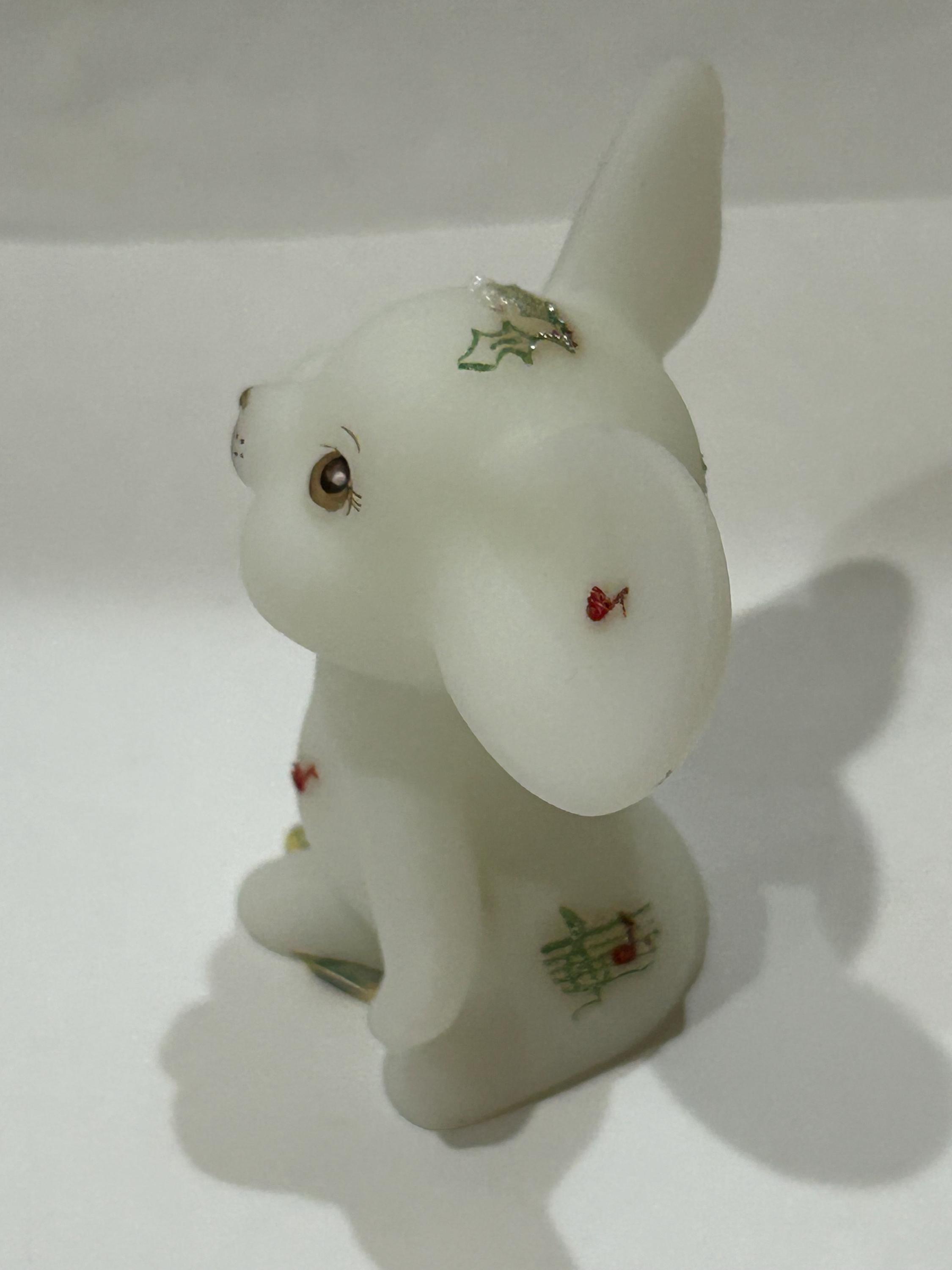 Vintage Signed Fenton Mouse Holly & Musical Notes 2.75” Tall - Etsy