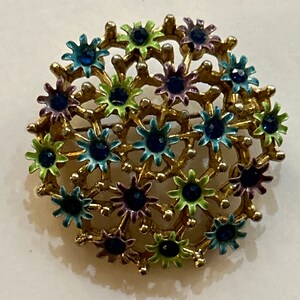 Vintage Flower Bunch Brooch Pin