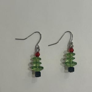 Vintage Christmas Tree Pine Tree Holiday Earrings