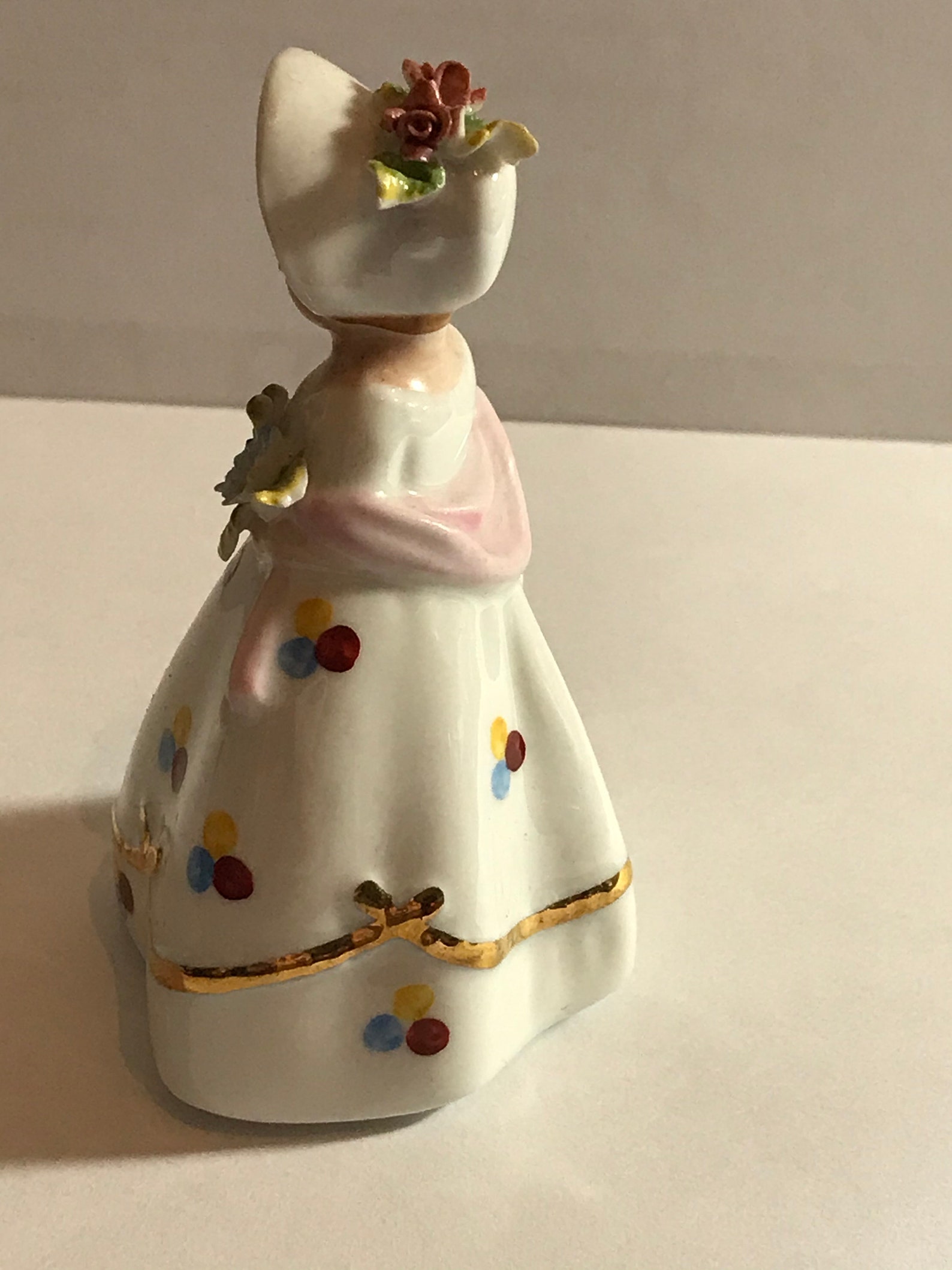 Vintage Porcelain Figurine Holding Umbrella and Flowers Etsy
