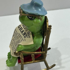Turtle Rocking Chair Vintage Ceramic Turtle on Rocking Chair Decor - Etsy