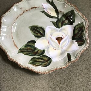 Vintage Sage Green Floral Pattern Porcelain Tray