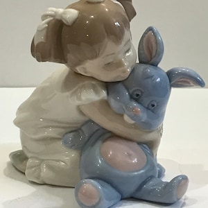 Vintage Nao Girl with Bunny Figurine by Lladro Figurine