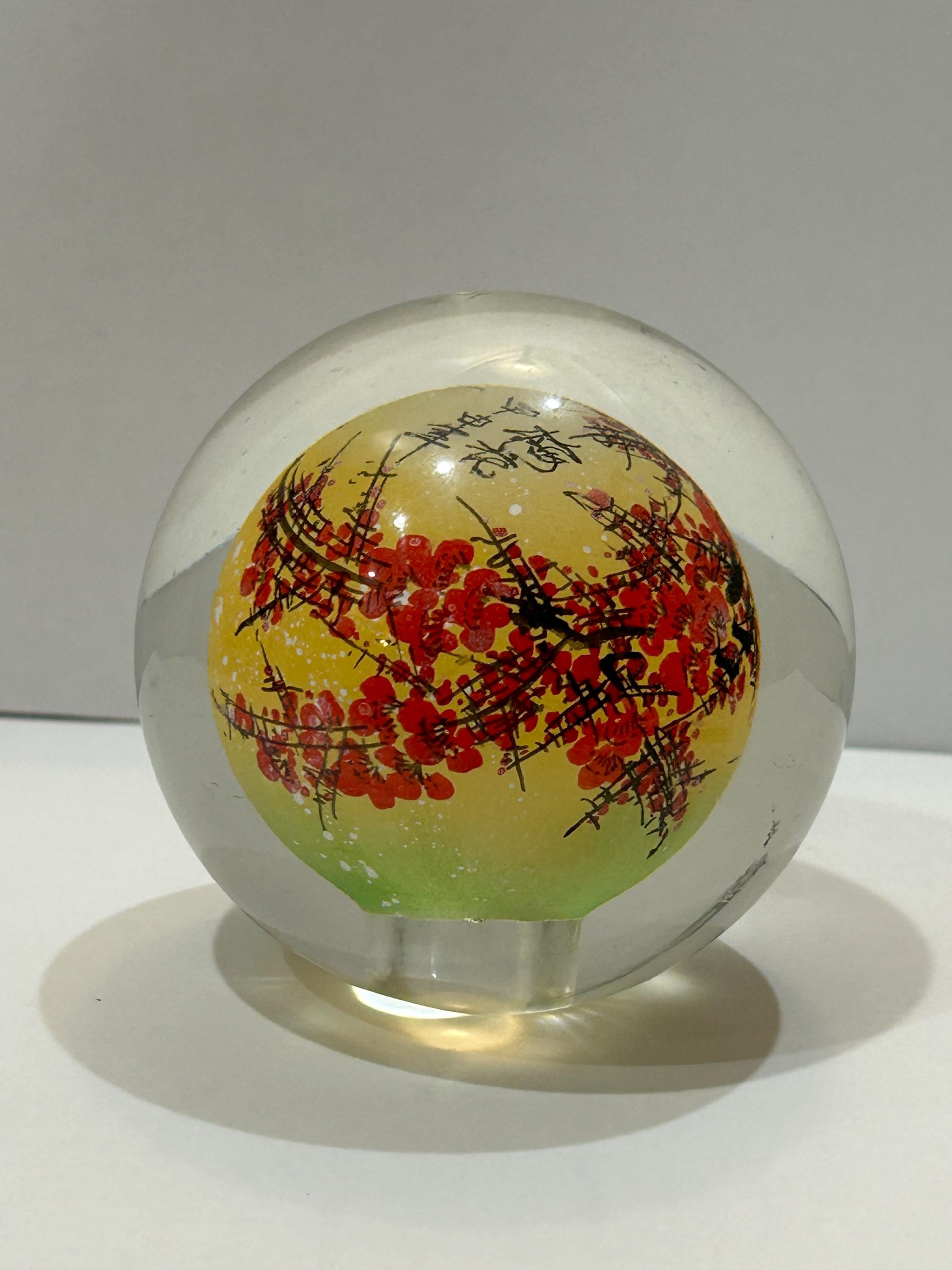 Vintage Acrylic Resin Asian Theme Paperweight - Etsy